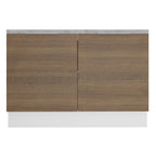 Balcão Gabinete Madesa Stella 120 x 60 cm 2 Portas (Com Tampo) Branco/Rustic