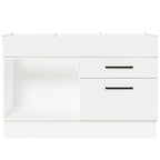 Balcão Gabinete de Pia 120 x 60 cm 1 Porta 2 Gavetas Branco (Sem Tampo) Agata Madesa