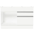 Balcão Gabinete de Pia 120 x 60 cm 1 Porta 2 Gavetas Branco (Sem Tampo) Glamy Madesa