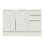Balcão Gabinete de Pia Madesa Stella 120 x 60 cm 2 Portas e 3 Gavetas (Sem Tampo) Branco