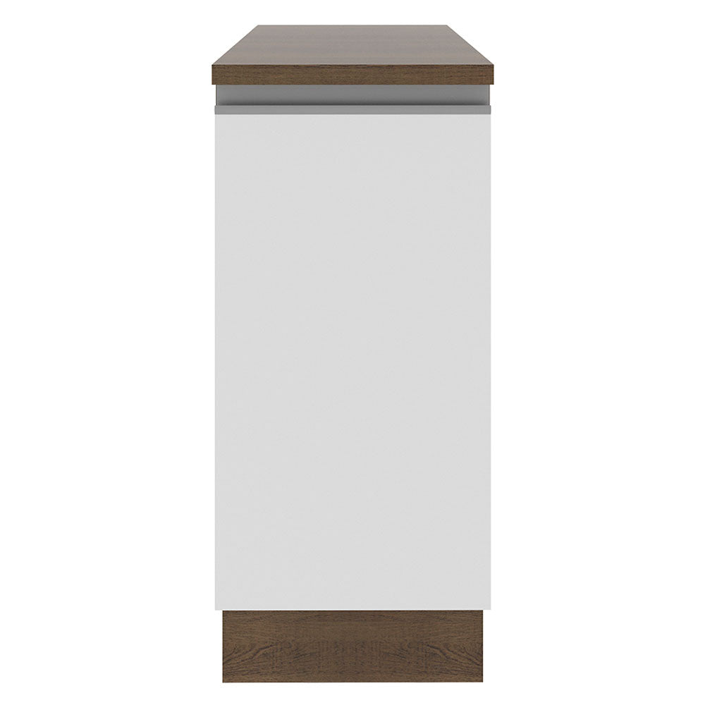 Balcão Madesa Glamy 35 x 60 cm 1 Porta (Com Tampo) Rustic/Branco