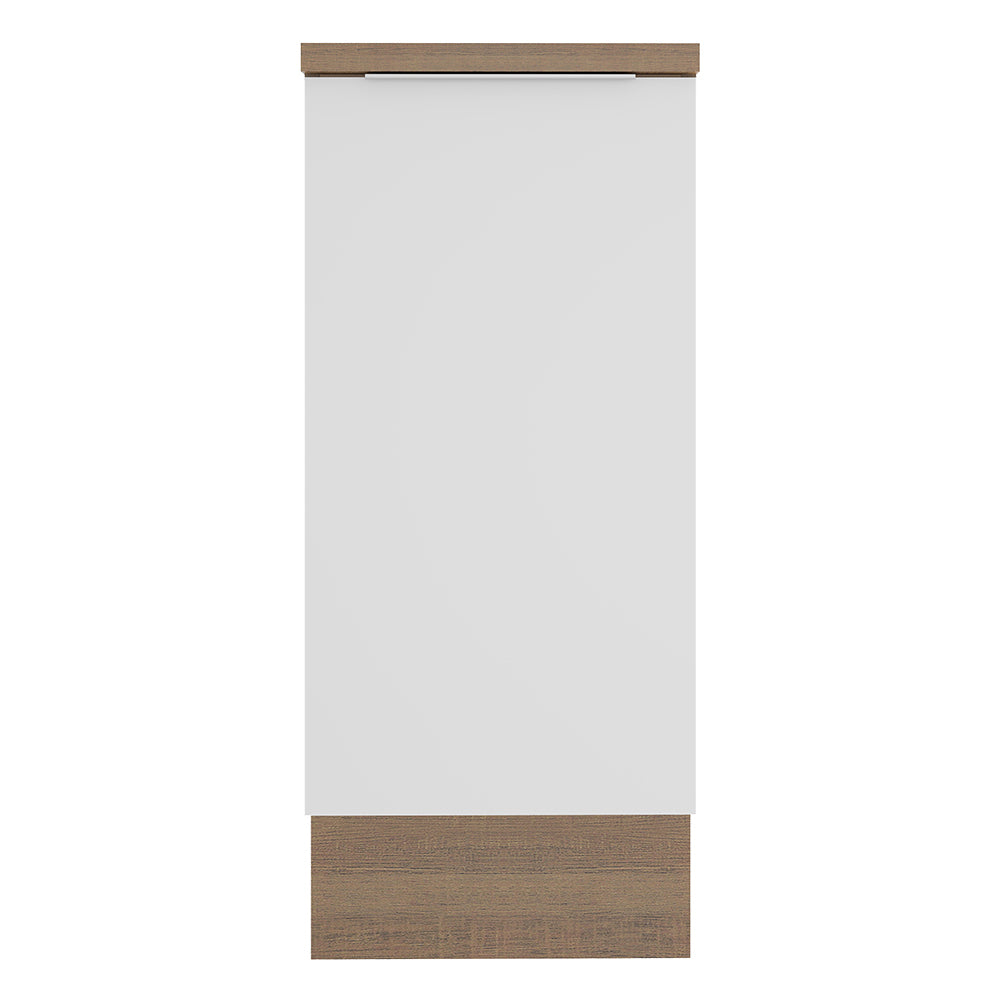 Balcão Madesa Stella 35 x 60 cm 1 Porta (Com Tampo) Rustic/Branco