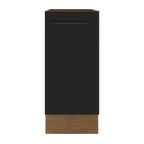 Balcão Madesa Agata 35 x 60 cm 1 Porta (Sem Tampo) Rustic/Preto