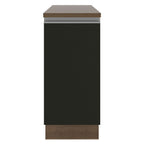 Balcão Madesa Glamy 35 x 60 cm 1 Porta (Com Tampo) Rustic/Preto