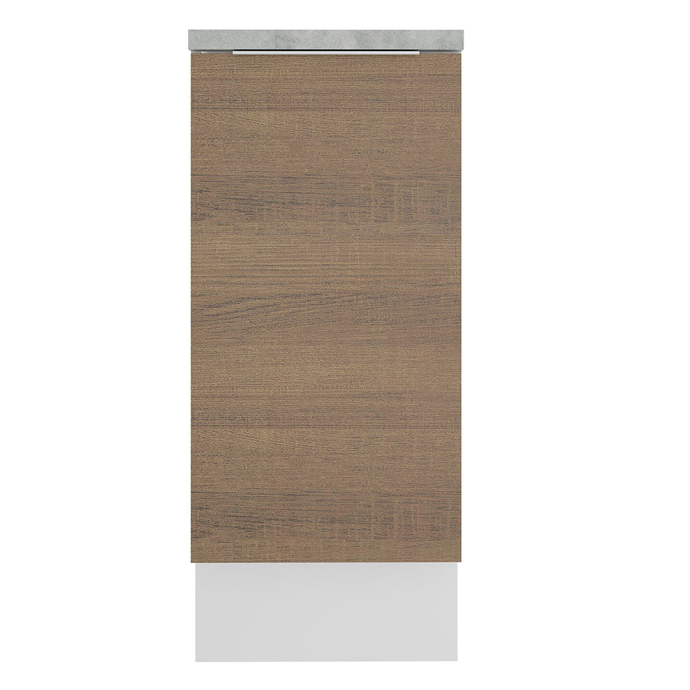 Balcão Madesa Stella 35 x 60 cm 1 Porta (Com Tampo) Branco/Rustic