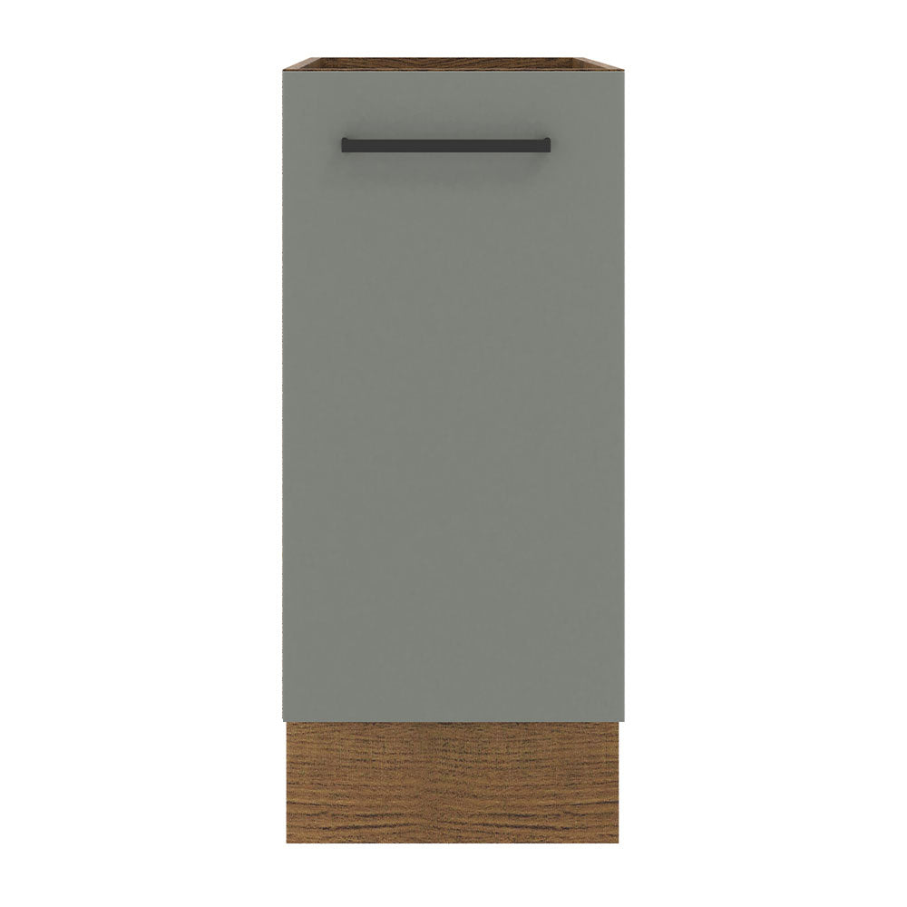 Balcão Madesa Agata 35 x 60 cm 1 Porta (Sem Tampo) Rustic/Cinza