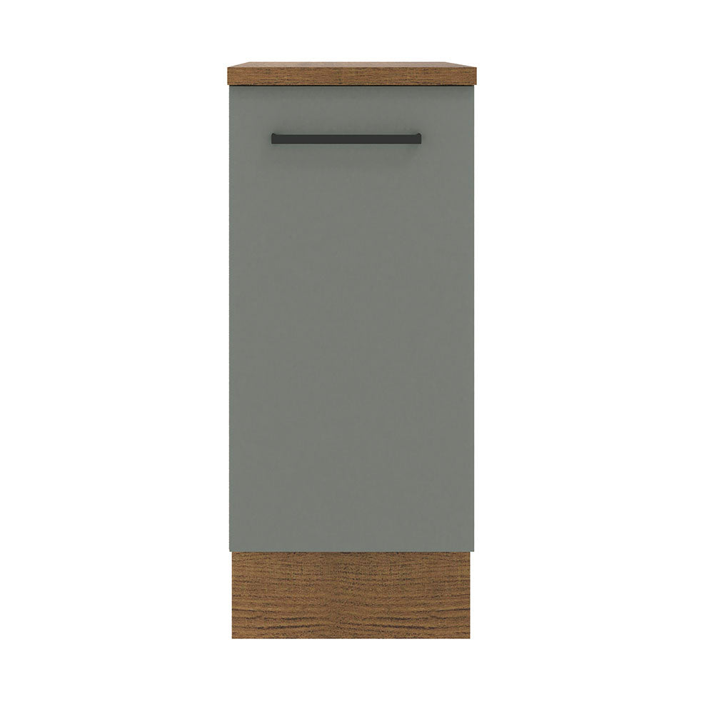 Balcão Madesa Agata 35 x 60 cm 1 Porta (Com Tampo) Rustic/Cinza