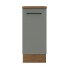 Balcão Madesa Agata 35 x 60 cm 1 Porta (Com Tampo) Rustic/Cinza