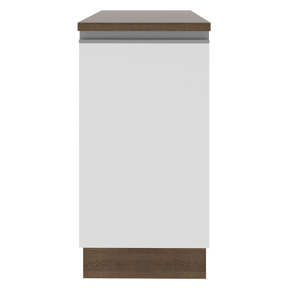 Balcão Madesa Glamy 40 x 60 cm 1 Porta (Com Tampo) Rustic/Branco