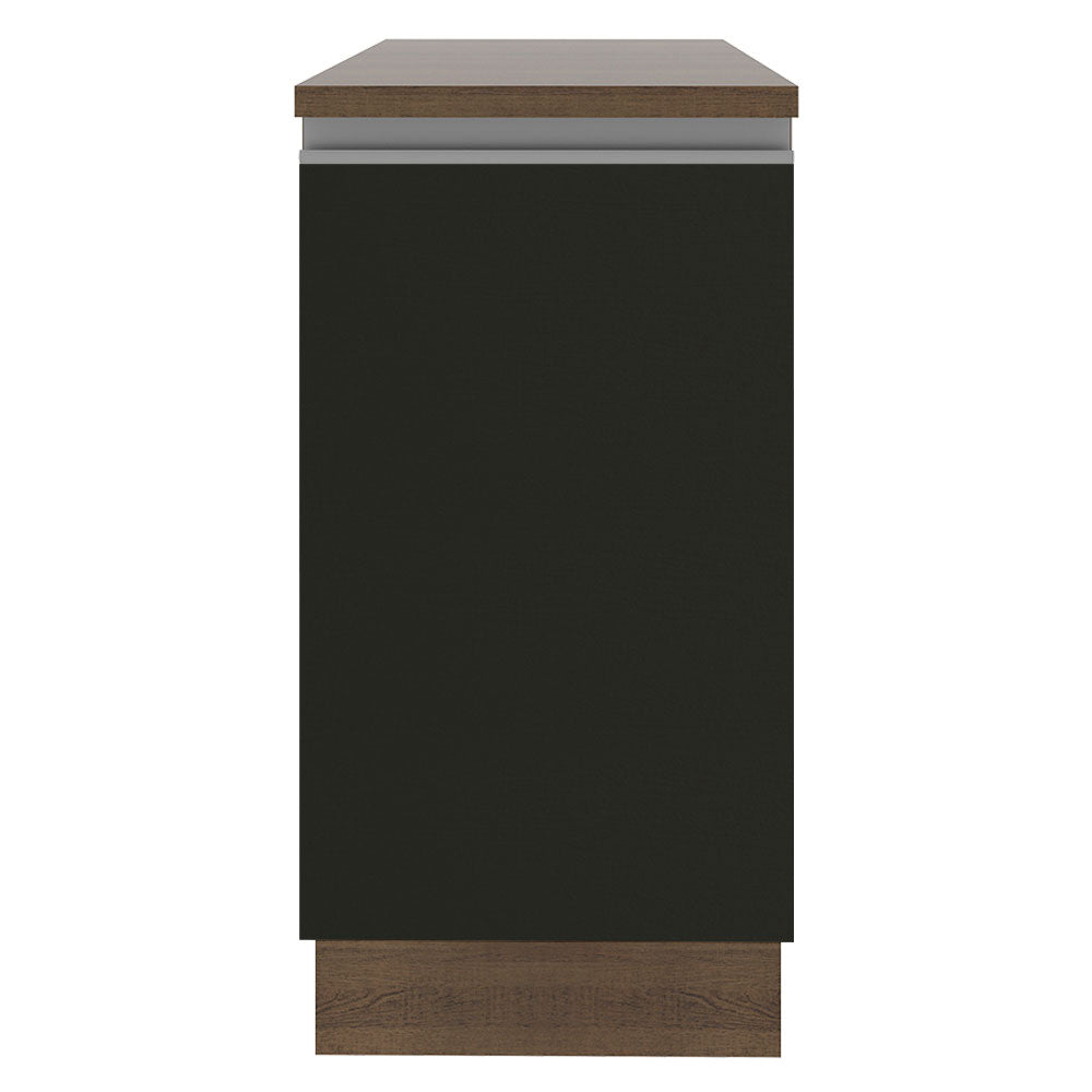 Balcão Madesa Glamy 40 x 60 cm 1 Porta (Com Tampo) Rustic/Preto
