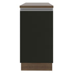 Balcão Madesa Glamy 40 x 60 cm 1 Porta (Com Tampo) Rustic/Preto