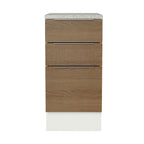 Balcão Madesa Stella 40 x 60 cm 3 Gavetas (Com Tampo) Branco/Rustic