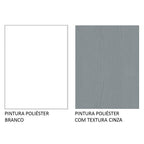 Balcão Madesa Agata 40 x 60 cm 3 Gavetas (Com Tampo) Branco/Cinza