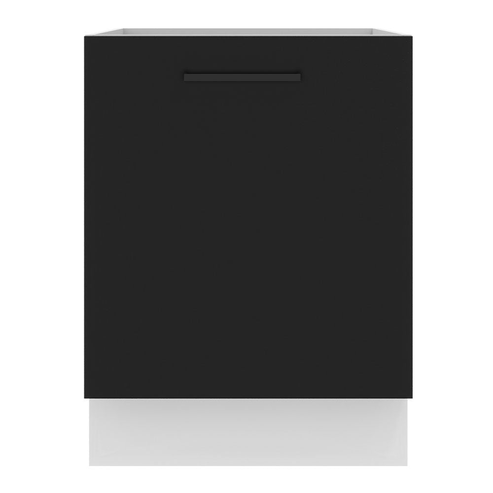 Balcão Madesa Agata 60 x 60 cm 1 Porta (Sem Tampo) Branco/Preto