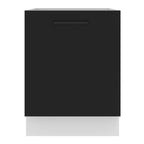 Balcão Madesa Agata 60 x 60 cm 1 Porta (Sem Tampo) Branco/Preto