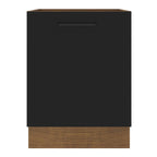 Balcão Madesa Agata 60 x 60 cm 1 Porta (Sem Tampo) Rustic/Preto