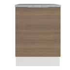 Balcão Madesa Stella 60 x 60 cm 1 Porta (Com Tampo) Branco/Rustic