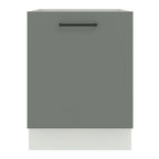 Balcão Madesa Agata 60 x 60 cm 1 Porta (Sem Tampo) Branco/Cinza