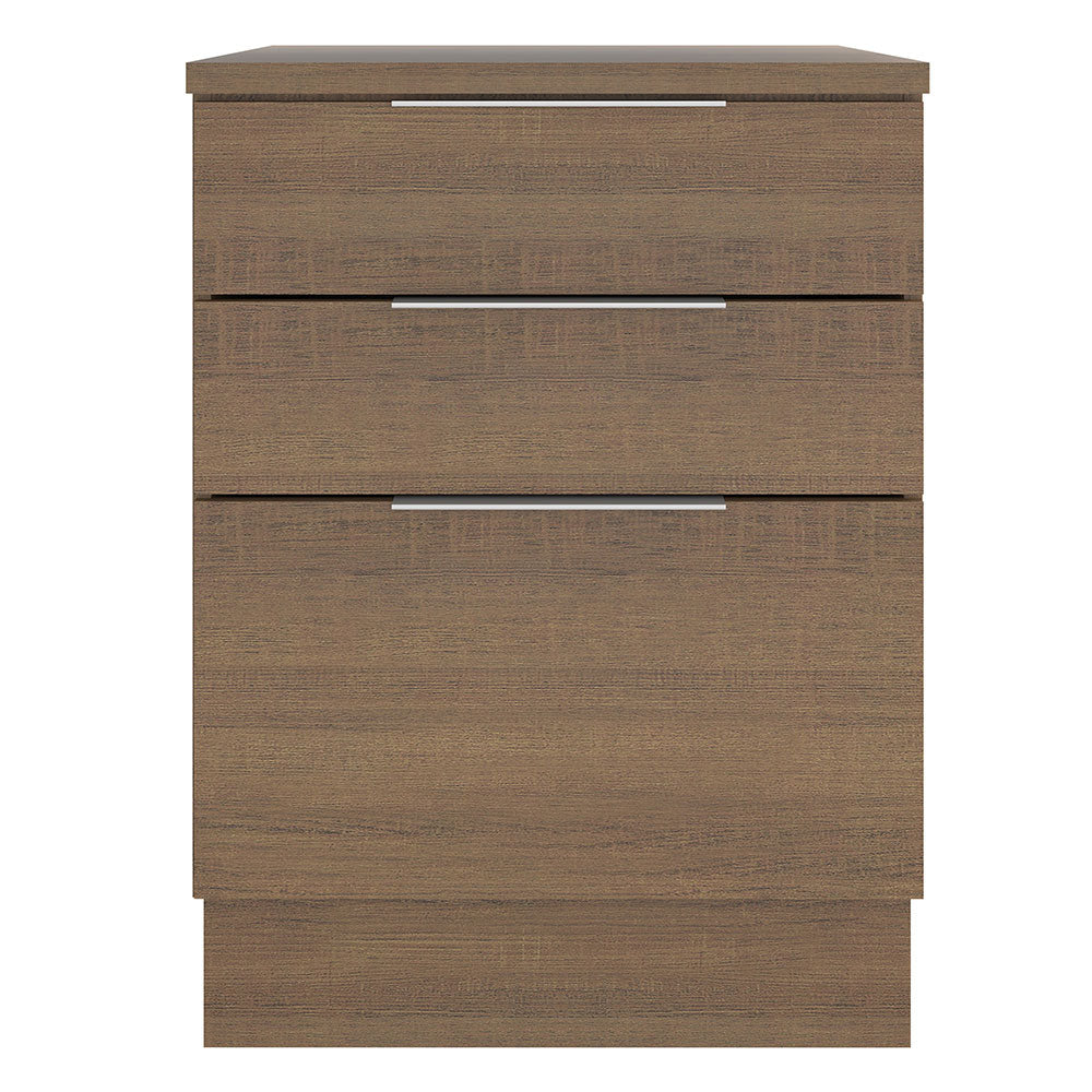 Balcão Madesa Stella 60 x 60 cm 3 Gavetas (Com Tampo) Rustic