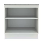 Balcão Madesa Agata 80 x 60 cm 2 Portas (Com Tampo) Branco/Cinza