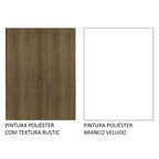 Balcão Madesa Lux 80 cm 2 Portas (Sem Tampo) Rustic/Branco Veludo