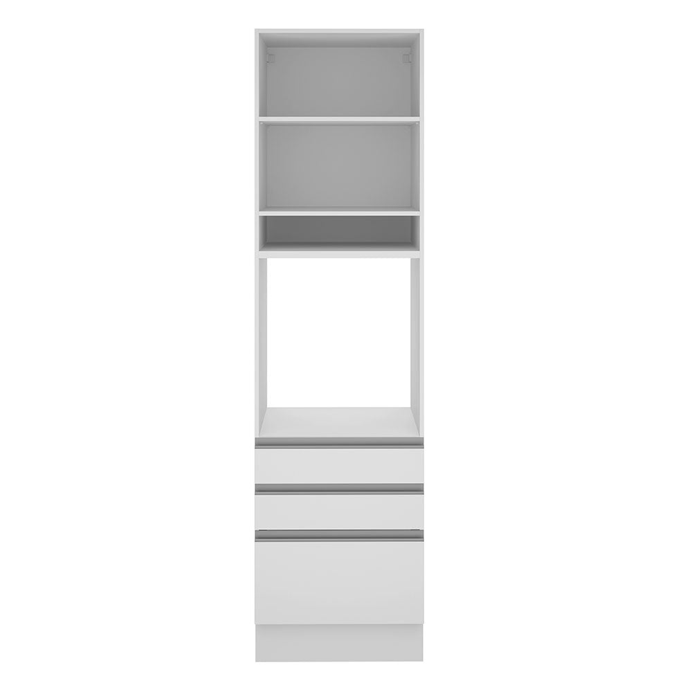 Torre Quente Madesa Glamy 60 x 60 cm 1 Porta 3 Gavetas Branco