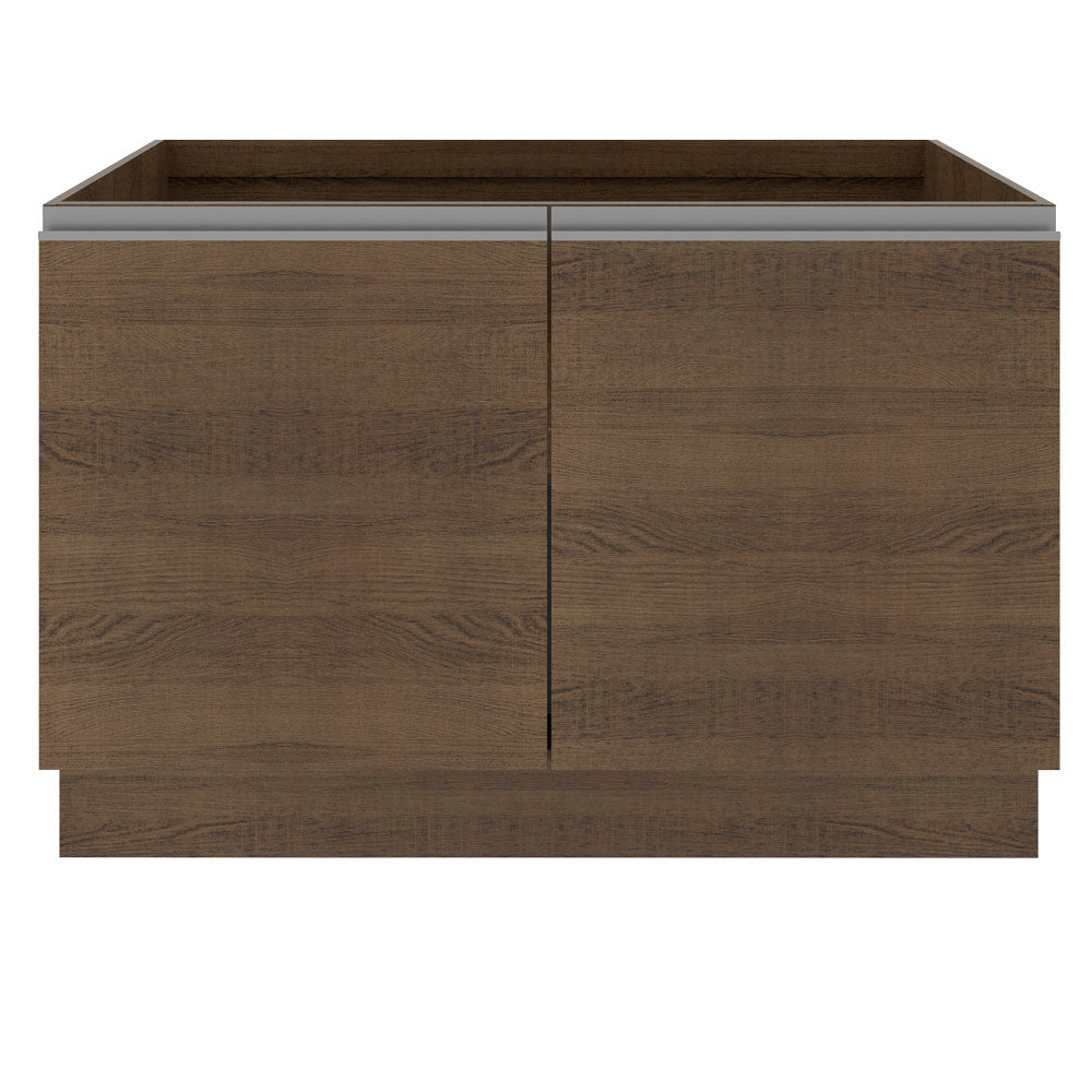 Balcão Gabinete de Pia Madesa Glamy 120 cm 2 Portas (Sem Tampo e Pia) Rustic