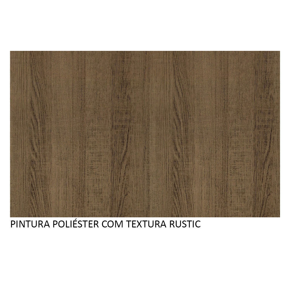 Balcão Madesa Glamy 120 cm 2 Portas (Com Tampo) Rustic
