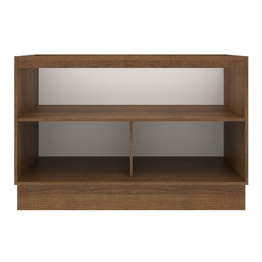Balcão Gabinete de Pia Madesa Agata 2 Portas (Sem Tampo e Pia) Rustic/Cinza