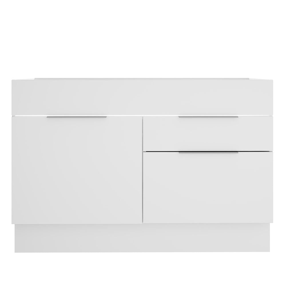 Balcão Gabinete de Pia Madesa Stella 1 Porta e 2 Gavetas (Sem Tampo e Pia) Branco