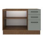 Balcão Gabinete de Pia Madesa Agata 2 Portas e 3 Gavetas (Sem Tampo e Pia) Rustic/Cinza