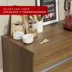 Balcão Madesa Glamy 150 cm 2 Portas e 2 Gavetas (Com Tampo) Rustic