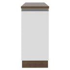 Balcão Madesa Glamy 35 cm 1 Porta Rustic/Branco