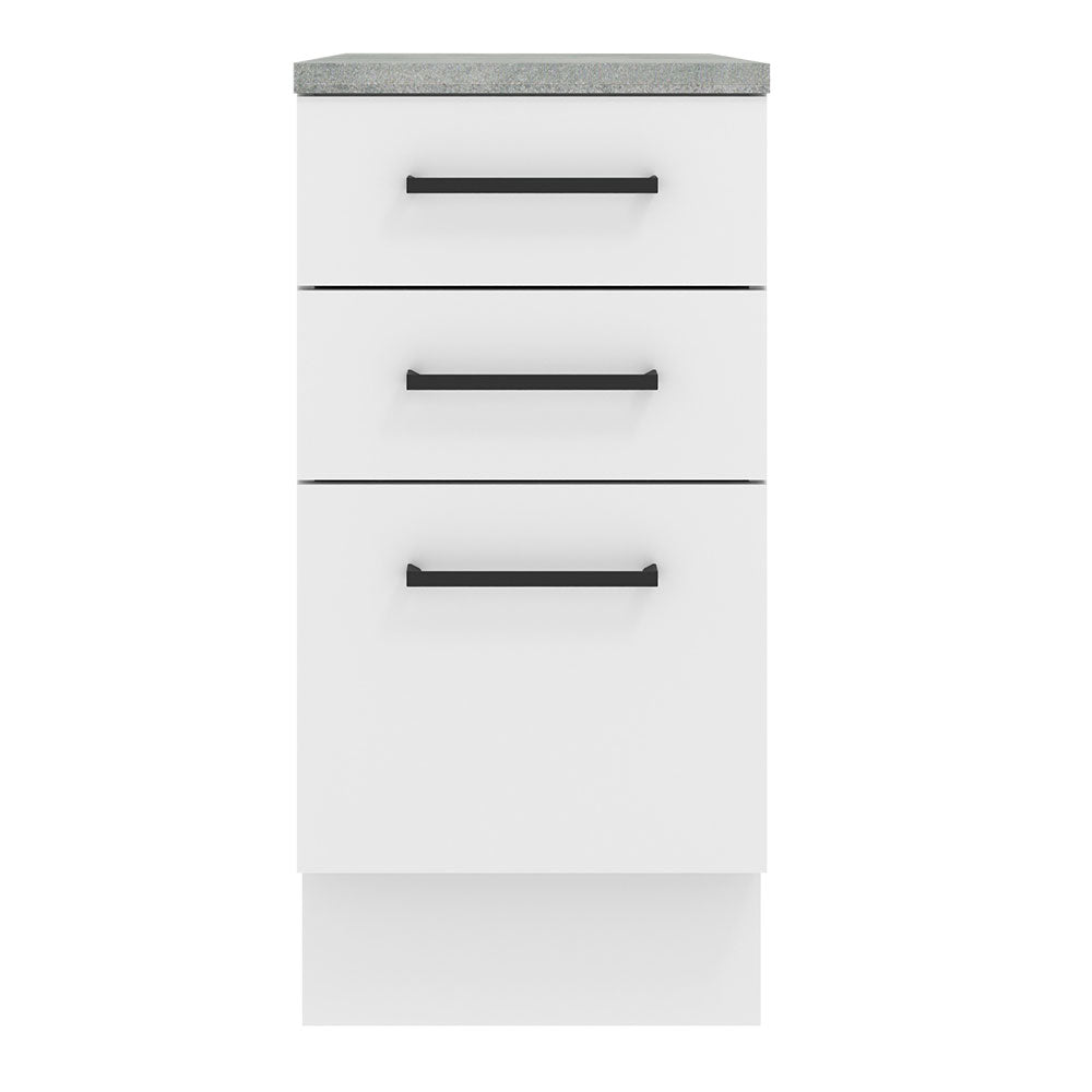 Balcão Madesa Agata 40 cm 3 Gavetas Branco