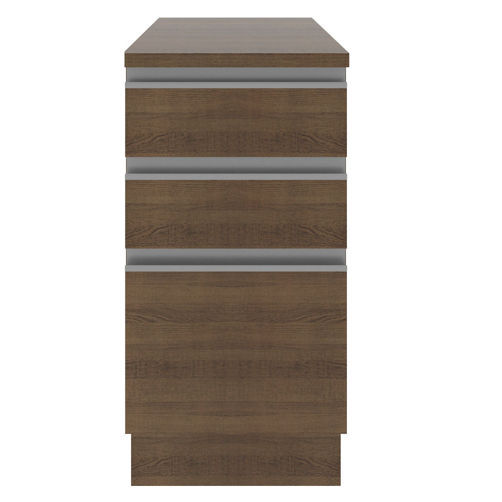 Balcão Madesa Glamy 40 cm 3 Gavetas Rustic