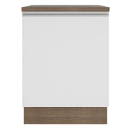 Balcão Madesa Glamy 60 cm 1 Porta Rustic/Branco