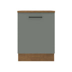 Balcão Madesa Agata 60 cm 1 Porta Rustic/Cinza