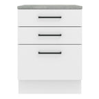 Balcão Madesa Agata 60 cm 3 Gavetas Branco