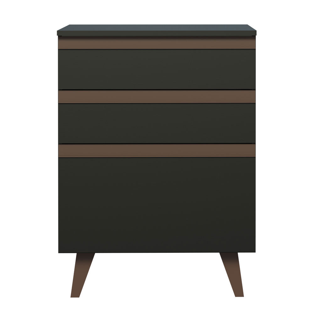 Balcão Madesa Reims 60 cm 3 Gavetas Preto