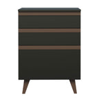 Balcão Madesa Reims 60 cm 3 Gavetas Preto