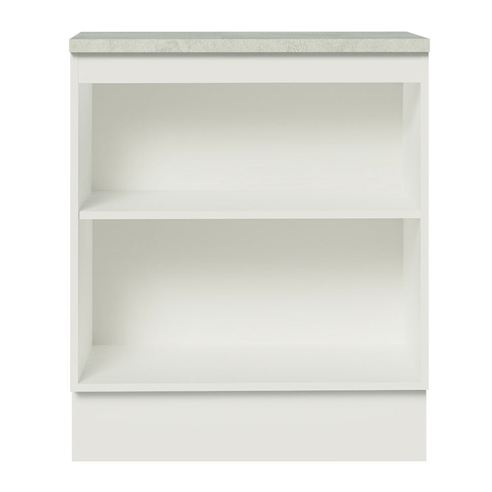 Balcão de Cozinha Madesa Agata 70 cm 2 Portas Branco/Preto
