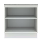 Balcão Madesa Agata 80 cm 2 Portas Branco/Preto