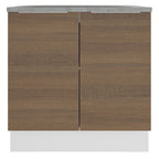 Balcão Madesa Stella 80 cm 2 Portas Branco/Rustic