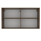 Armário Aéreo Madesa Lux 120 cm 2 Portas Rustic/Preto