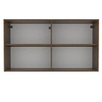 Armário Aéreo Madesa Lux 120 cm 2 Portas Rustic/Cinza