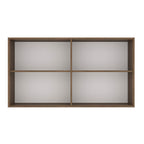 Armário Aéreo Madesa Lux 120 cm 2 Portas Rustic/Branco Veludo