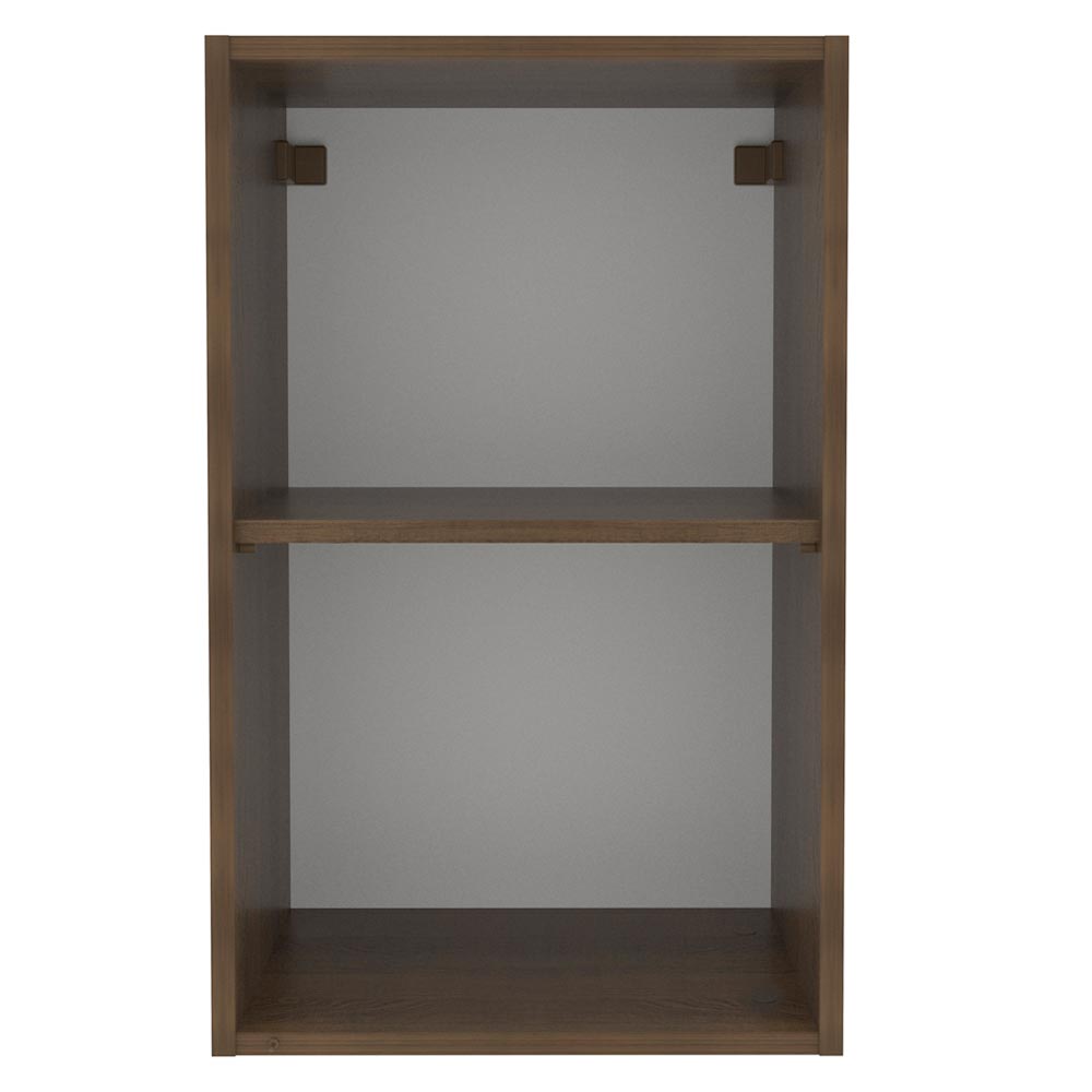 Armário Aéreo Madesa Lux 40 cm 1 Porta Rustic/Cinza
