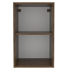 Armário Aéreo Madesa Lux 40 cm 1 Porta Rustic/Cinza