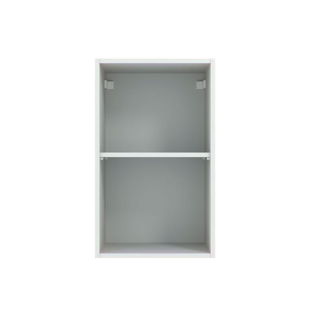 Armário Aéreo Madesa Lux 40 cm 1 Porta Branco/Cinza