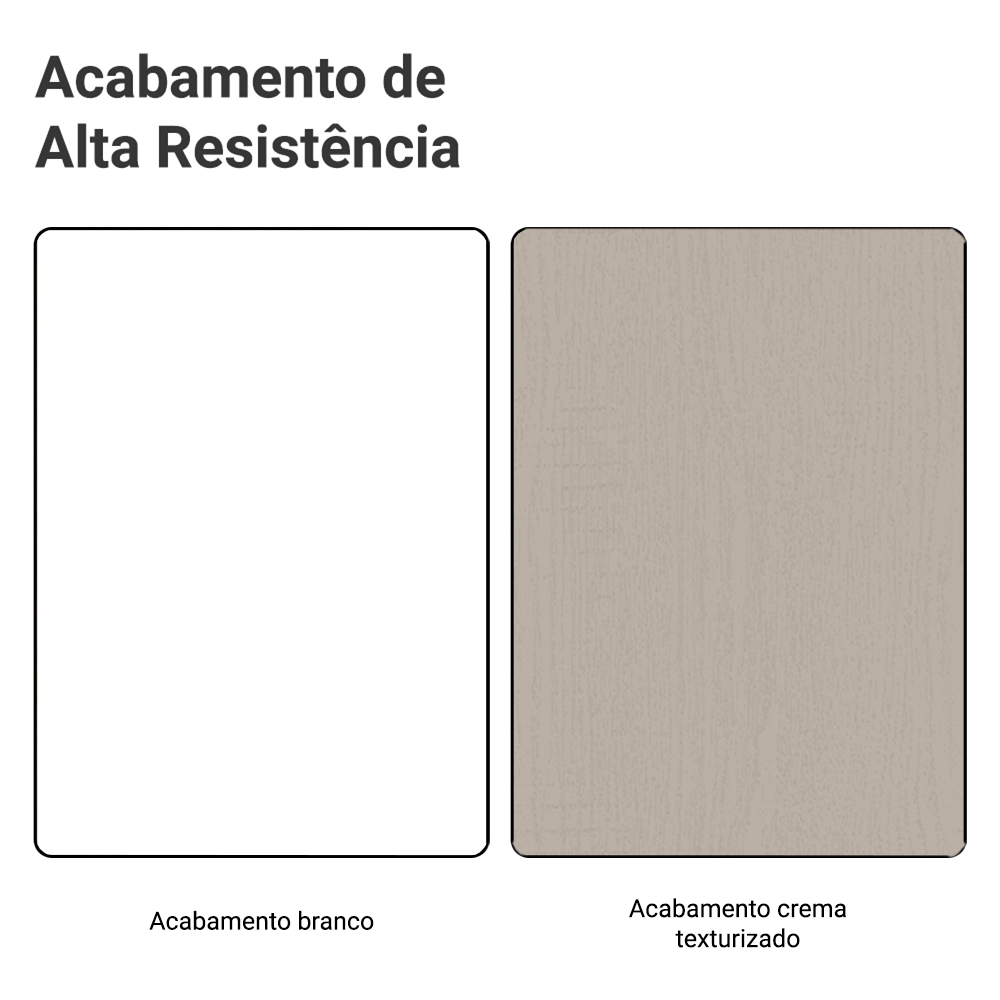 Armário Aéreo 50cm 1 Porta Branco/Crema Agata Madesa